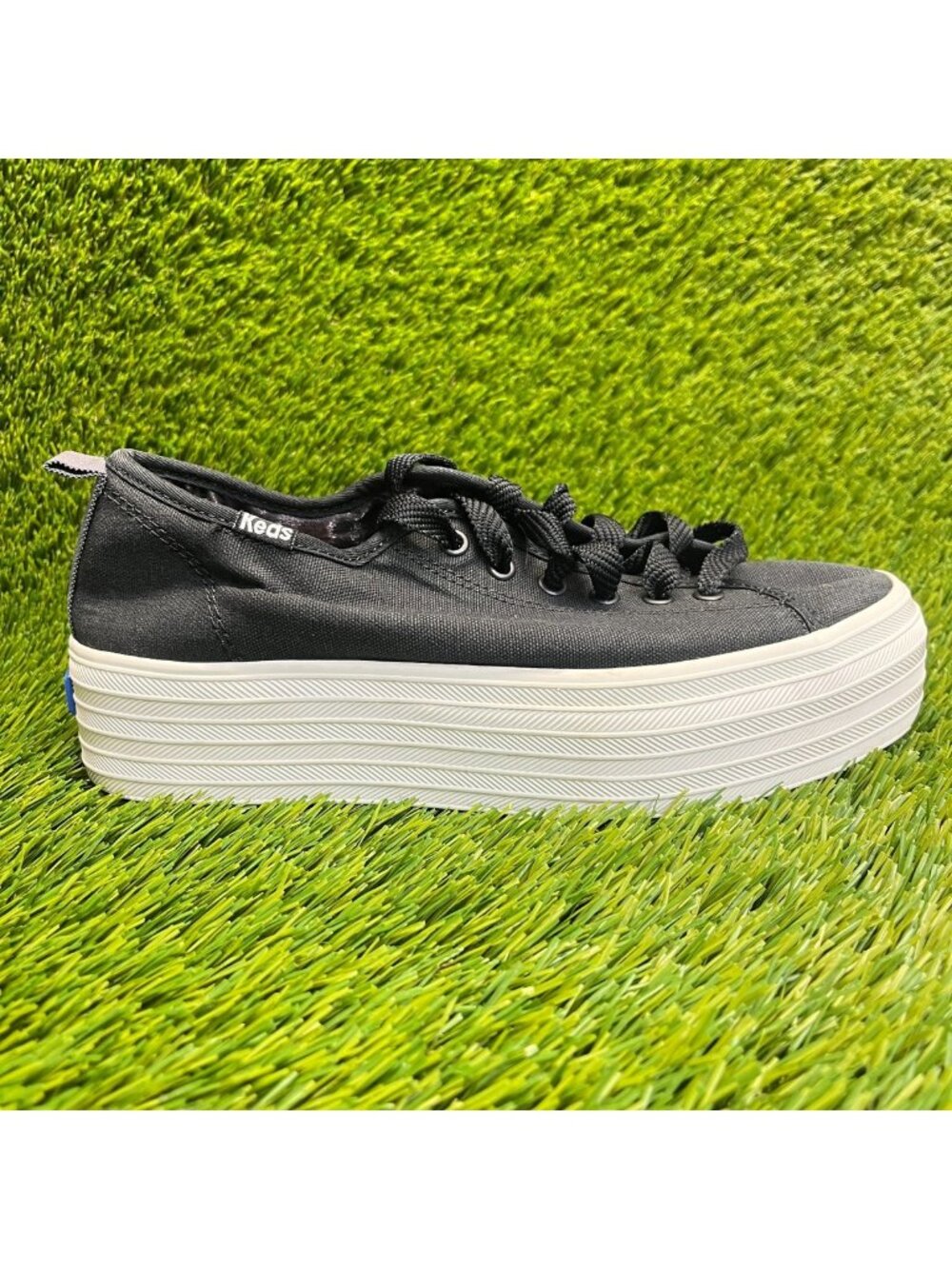 Keds Triple Up Platform Womens Size 7 Black White Athletic Shoes Sneakers